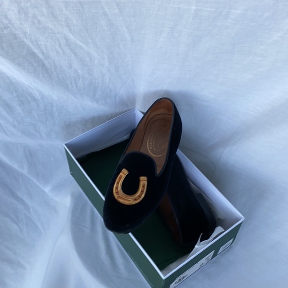 Horseshoe Embroidered Velvet Slipper 9.5US - Picture 5 of 13